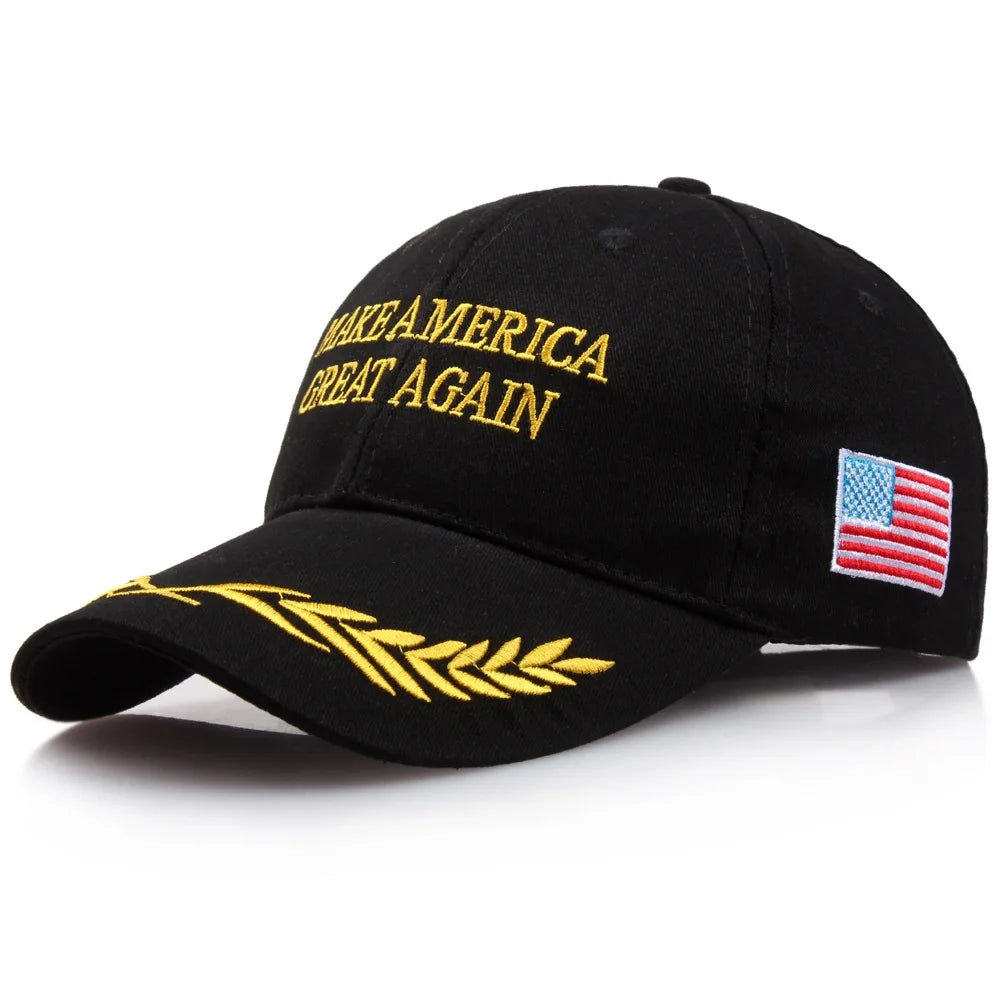 [SMOLDER]New Arrival Trump 2020 America Baseball Cap Casual Cotton Hip Hop Embroidery  Fitted Snapback MAGA