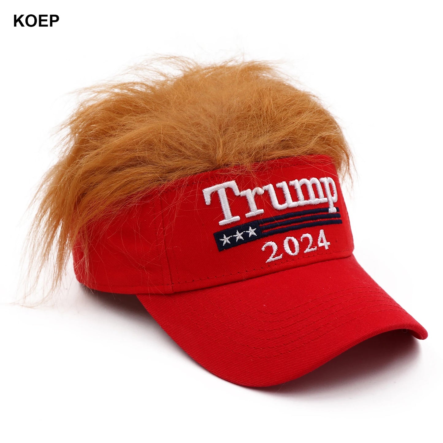 New Donald Trump 2024 Snapback Baseball Caps with Wig attached