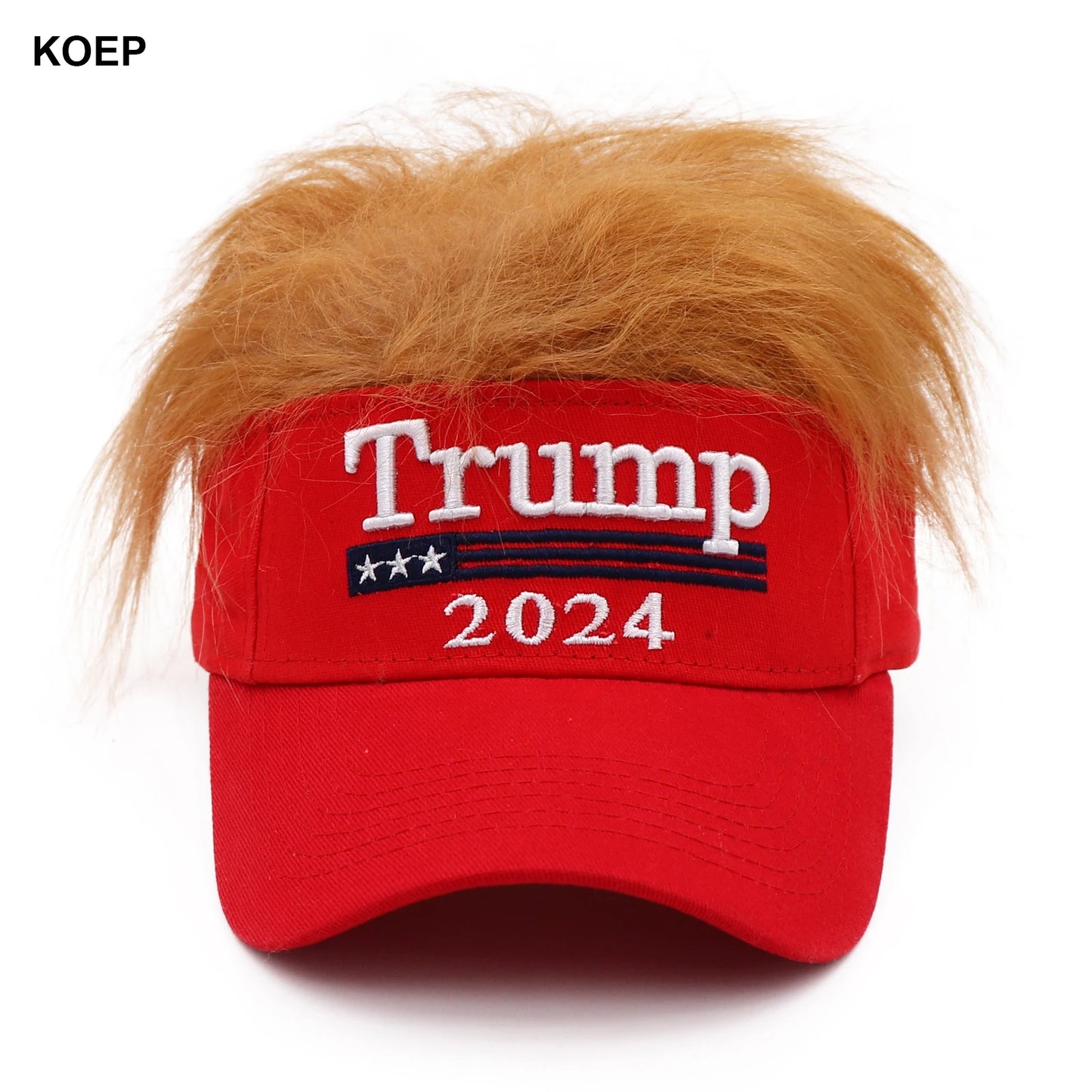 New Donald Trump 2024 Snapback Baseball Caps with Wig attached