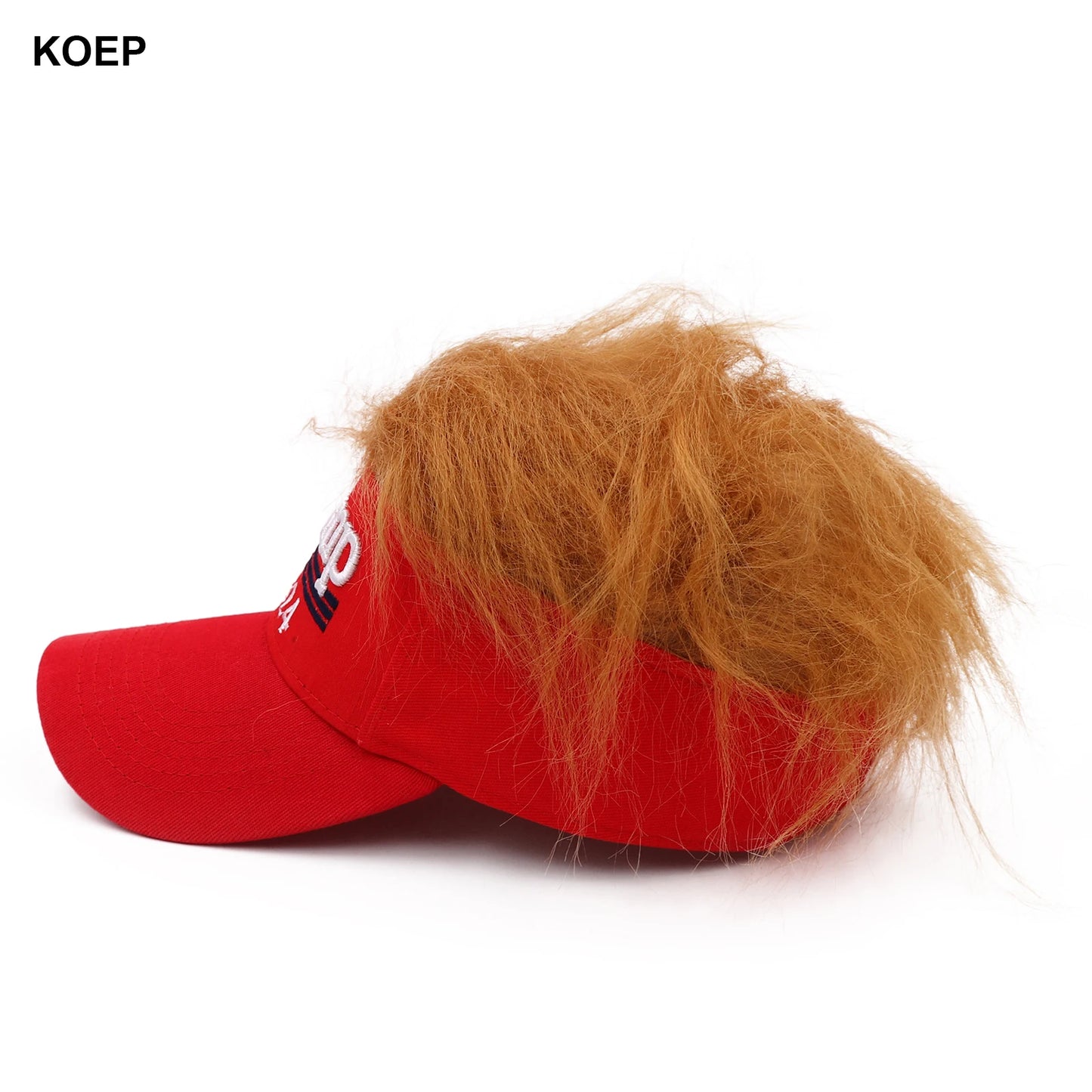 New Donald Trump 2024 Snapback Baseball Caps with Wig attached